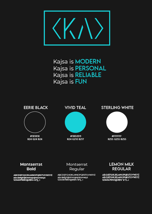 Colors for the Kajsa.dev brand